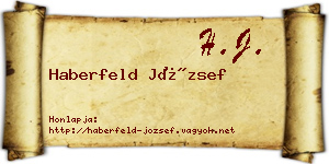 Haberfeld József névjegykártya